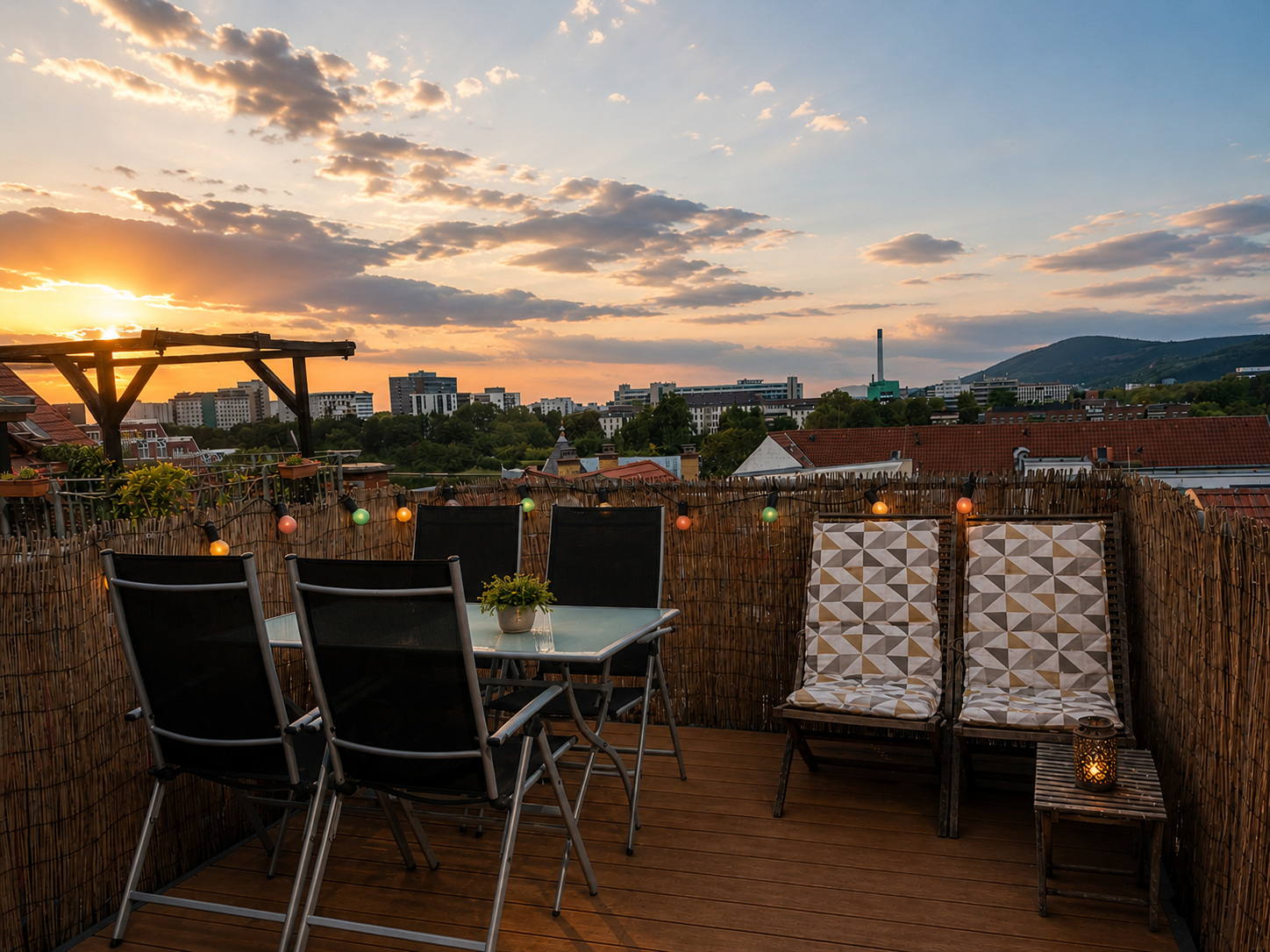 Actual private rooftop terrace of apartment 501